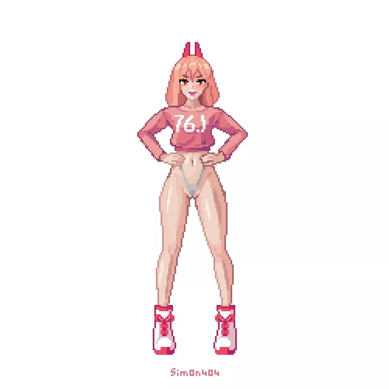 Pixel power figurine by me(sim0n404) [chainsaw man]