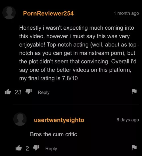 The cum critic