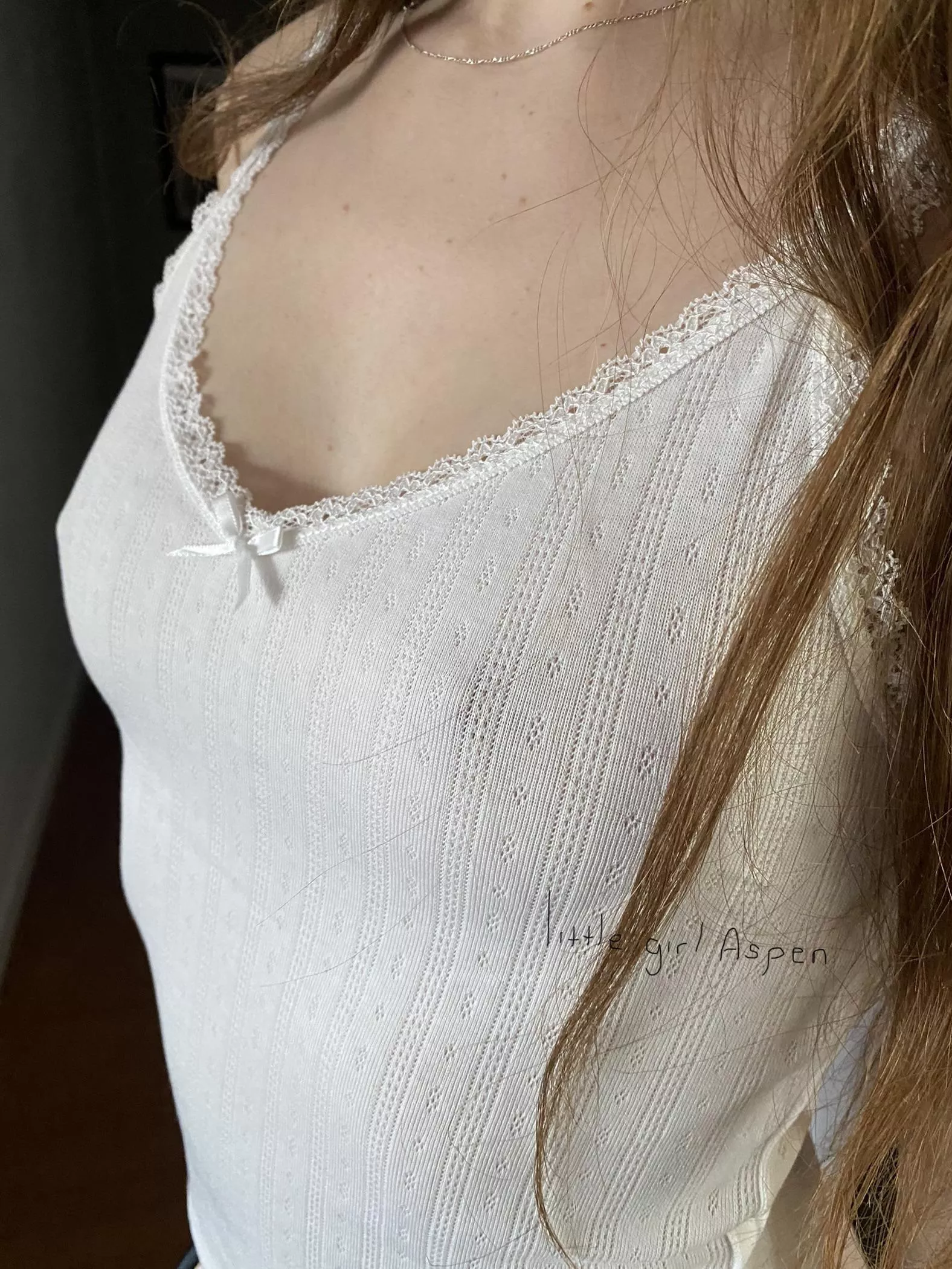 The lace and bow make me look so innocent