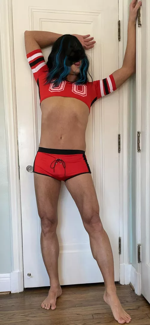 Trying on a new outfit…