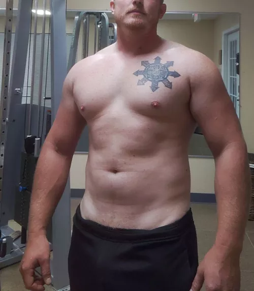 Alone in the hotel gym[30]