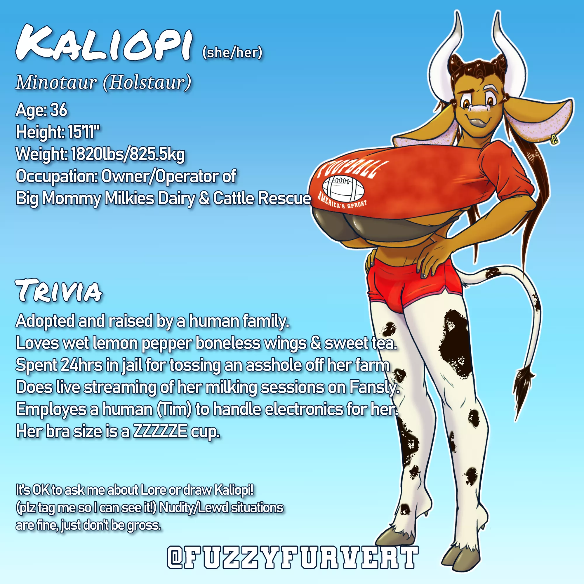 Big Minotaur Girl (by Fuzzyfurvert)