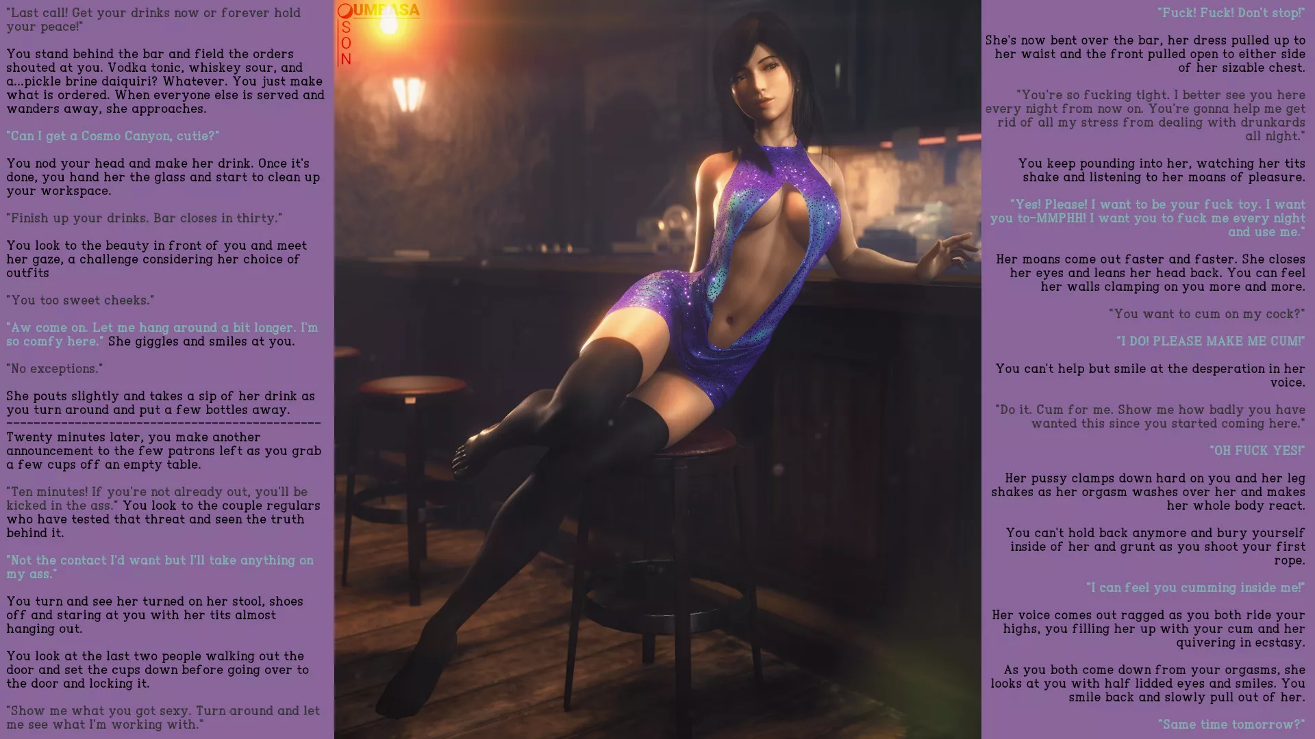 Closing Time [Artist: SonUmbasa] [Public-ish] [Banging the Bartender] [Sexy Outfit]