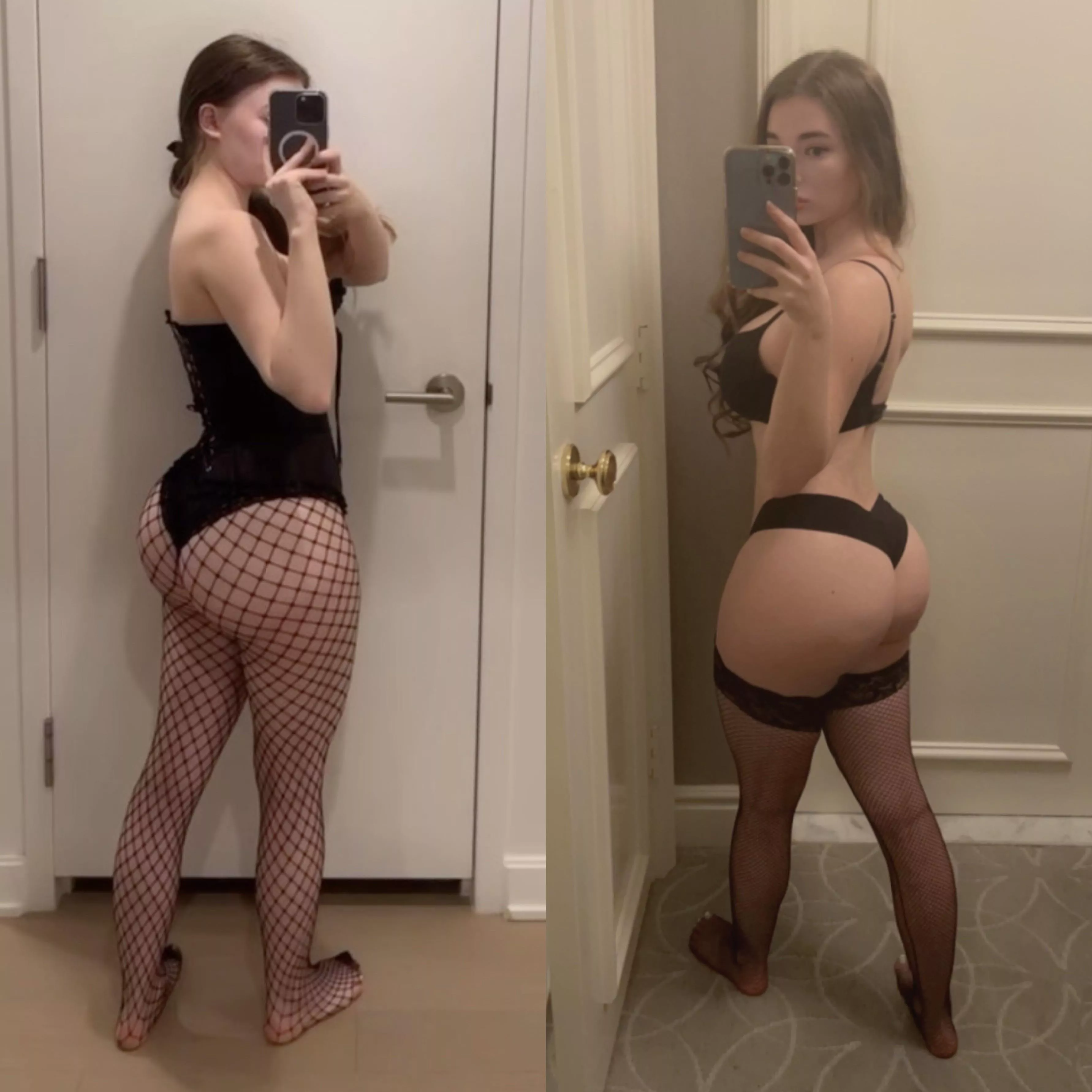 Do you like regular fishnets or thigh highs more?