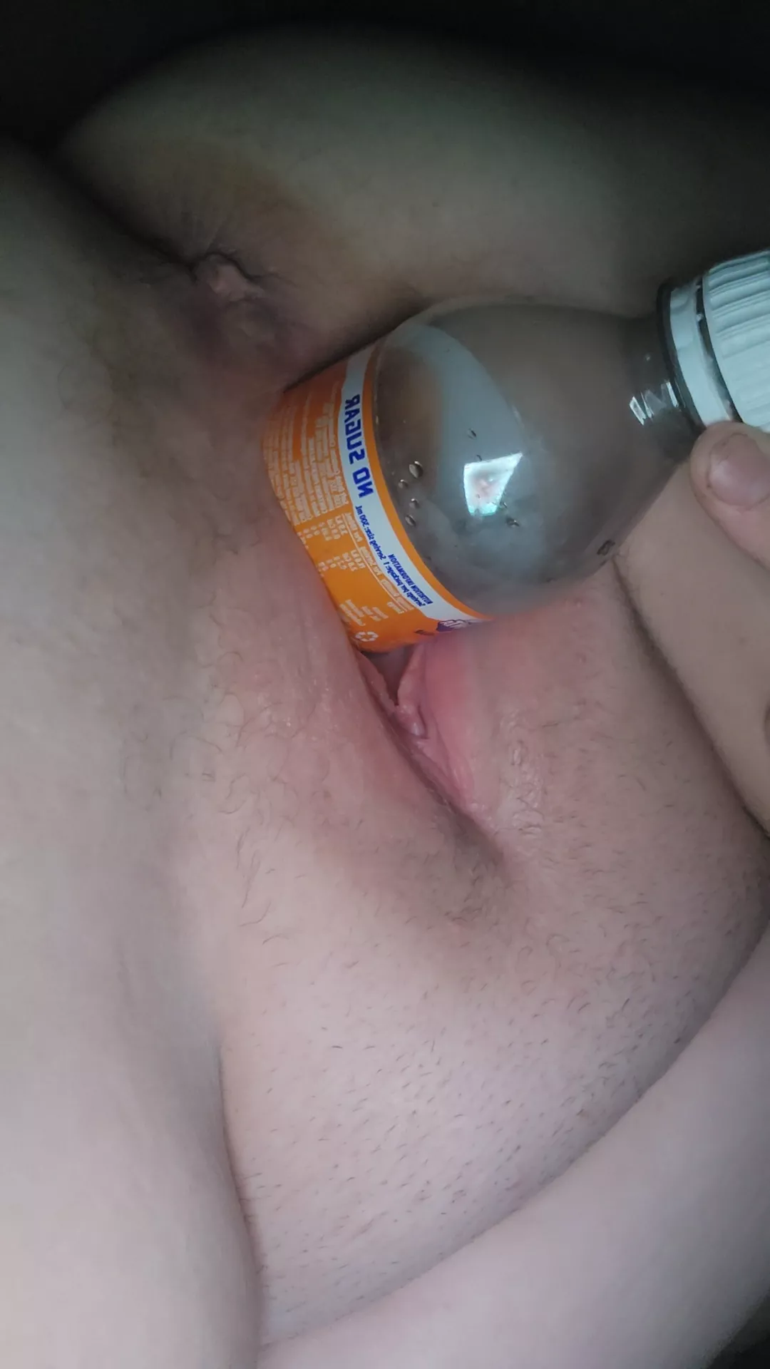 Fanta bottle in my pussy