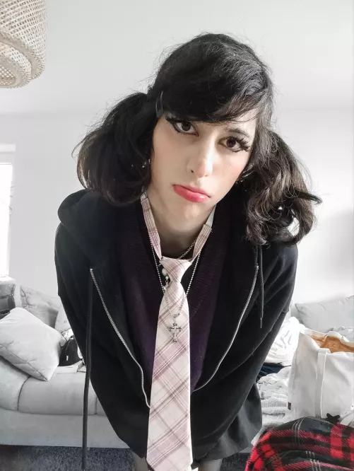 First time trying pigtails :3 how do they look?