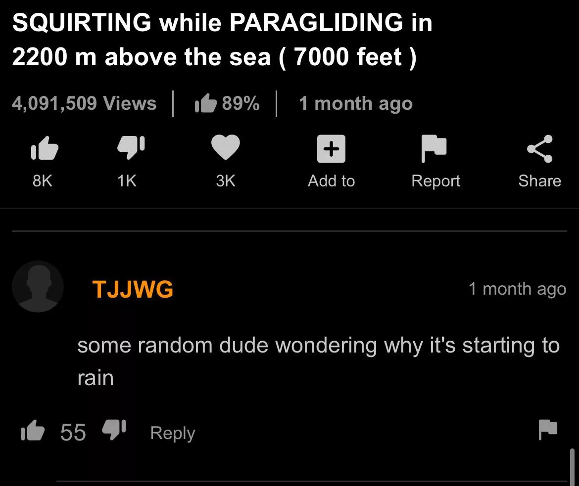 I knew I had to check the comments when I saw this gem title lmao