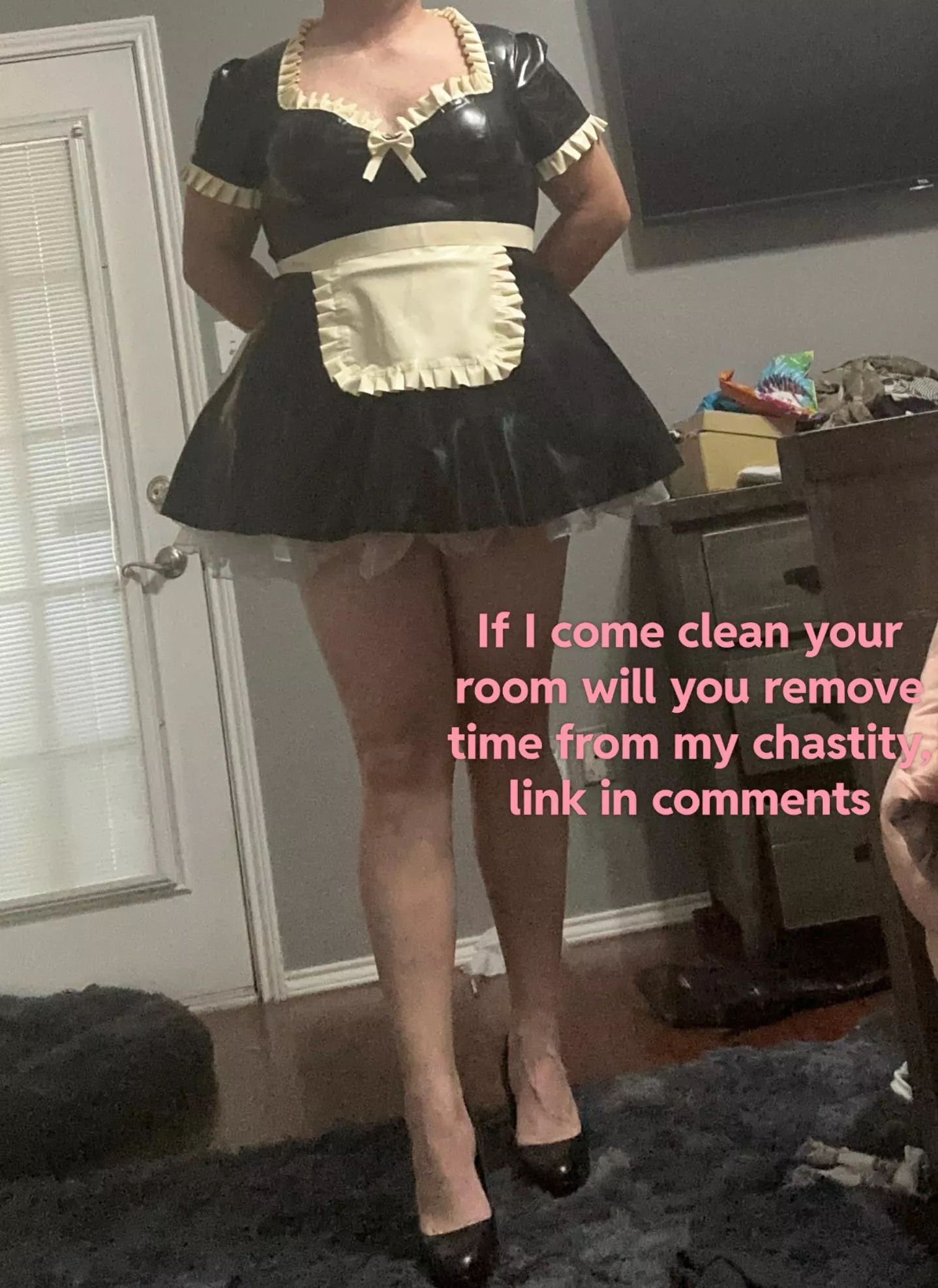 Maid asking for time off her chastity