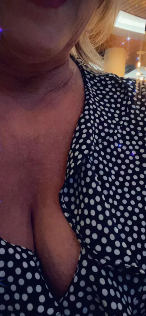 My wife the office girl. Alway with the cleavage!