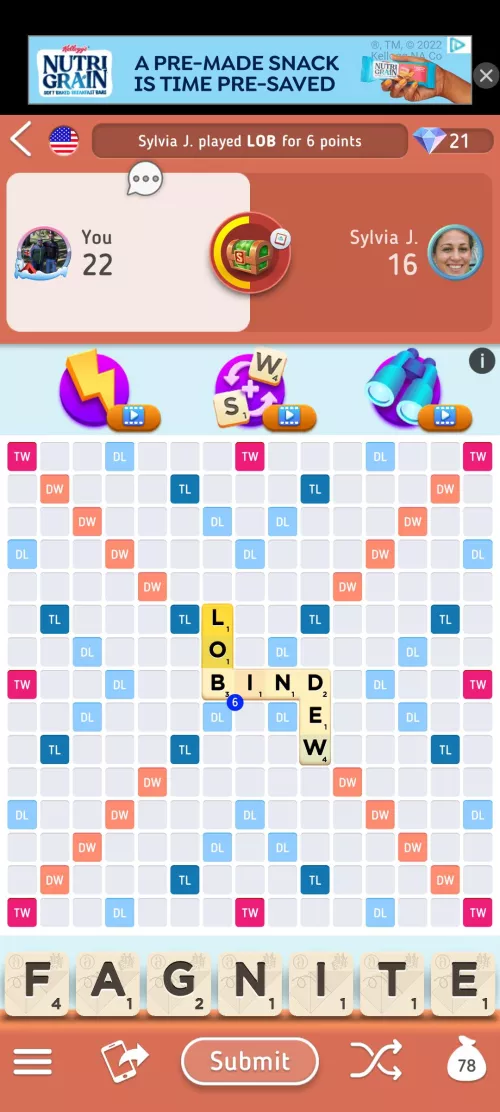 real nice, scrabble