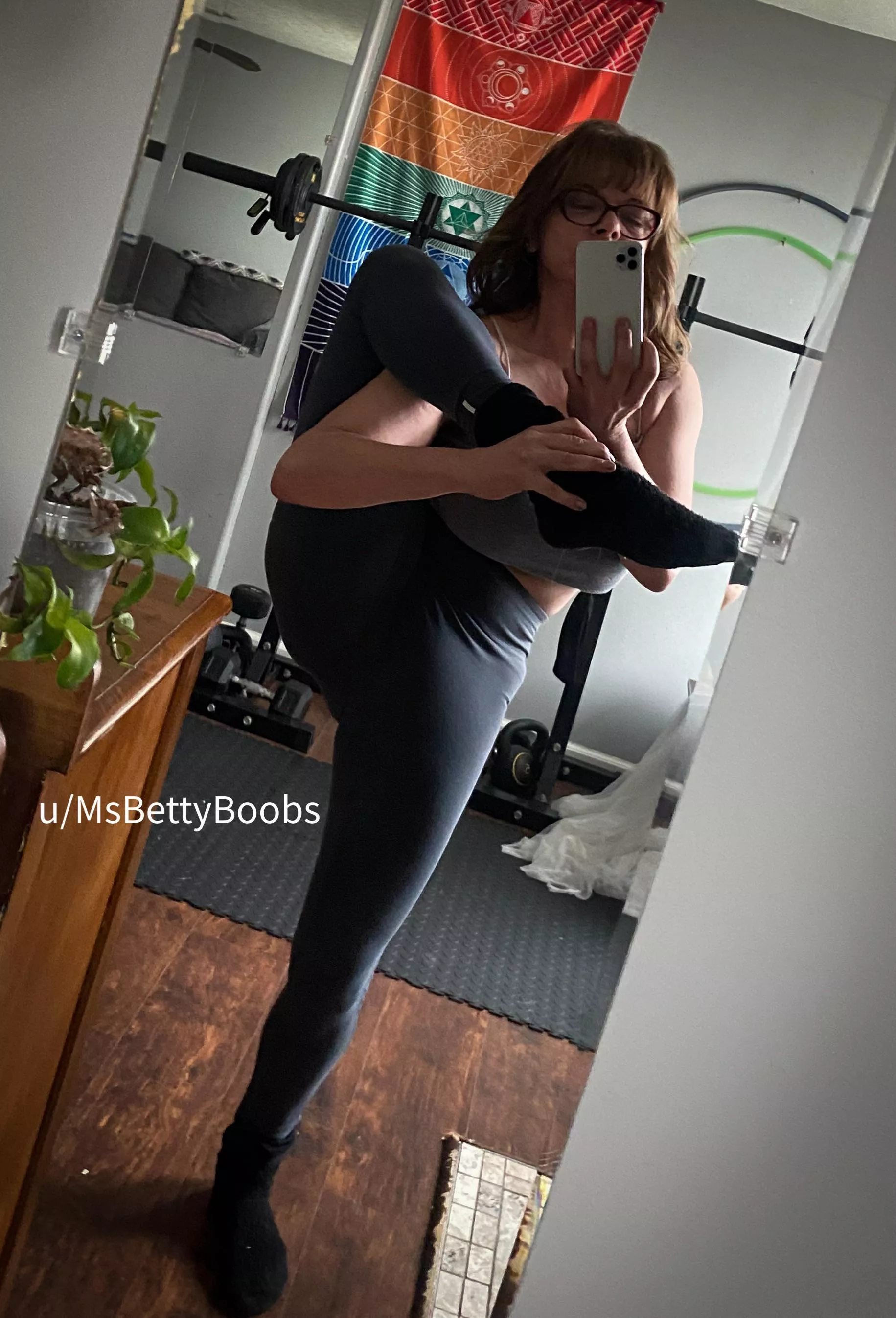 So there is a photo back in 97’ with my leg behind my head while standing. Well I am almost there again!!