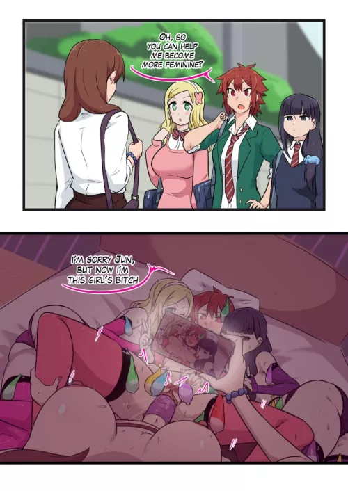 Teaching Tomo how to be more feminine. (Ukaya Masaru)