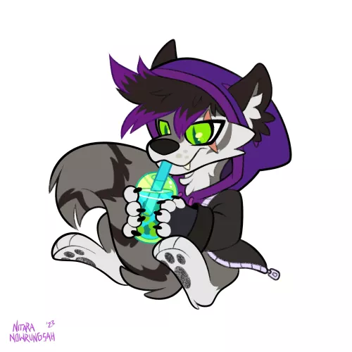 YCH commission 💜 (art by me!)