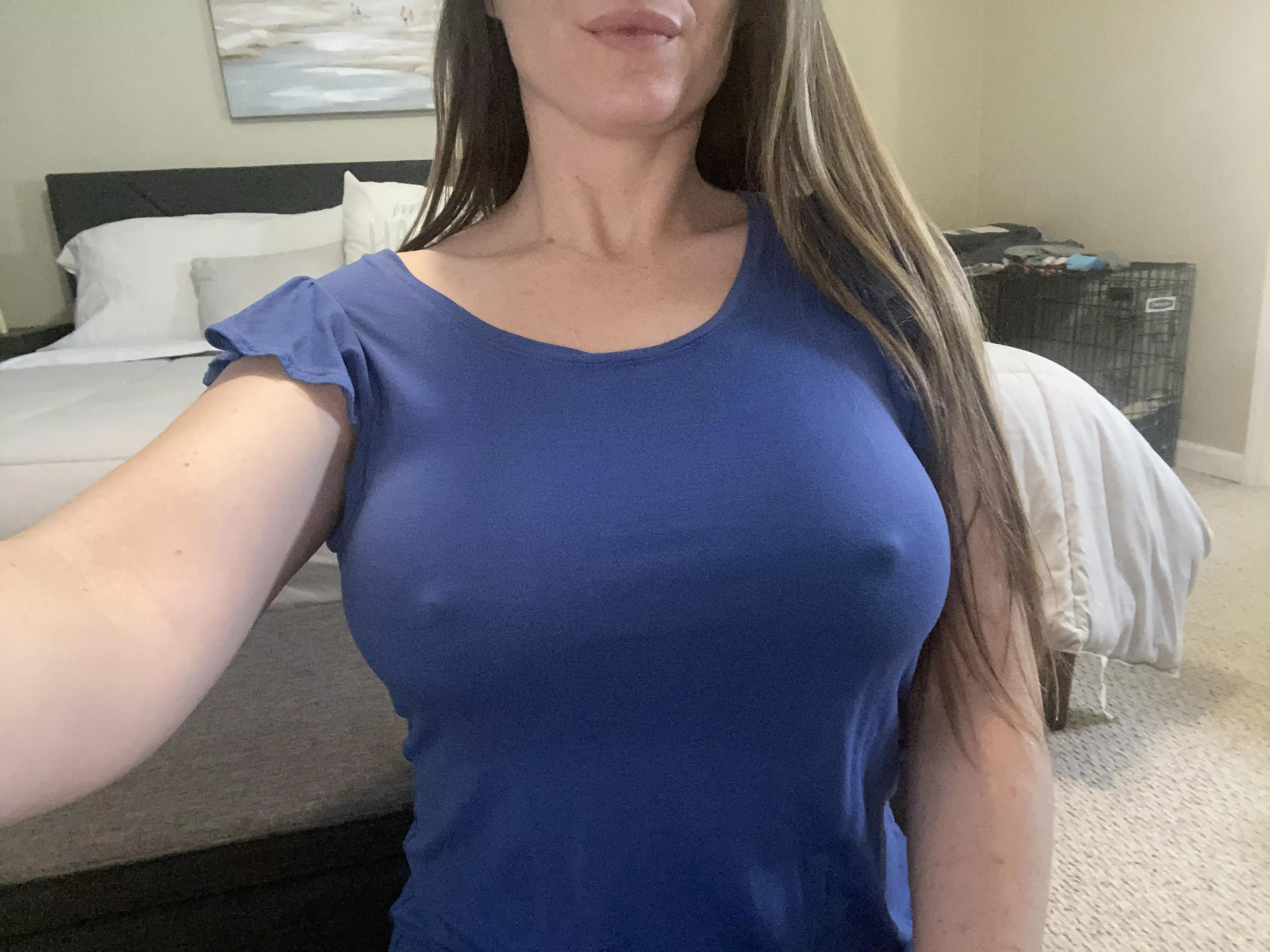 As soon as I get in the door, the bra comes off.