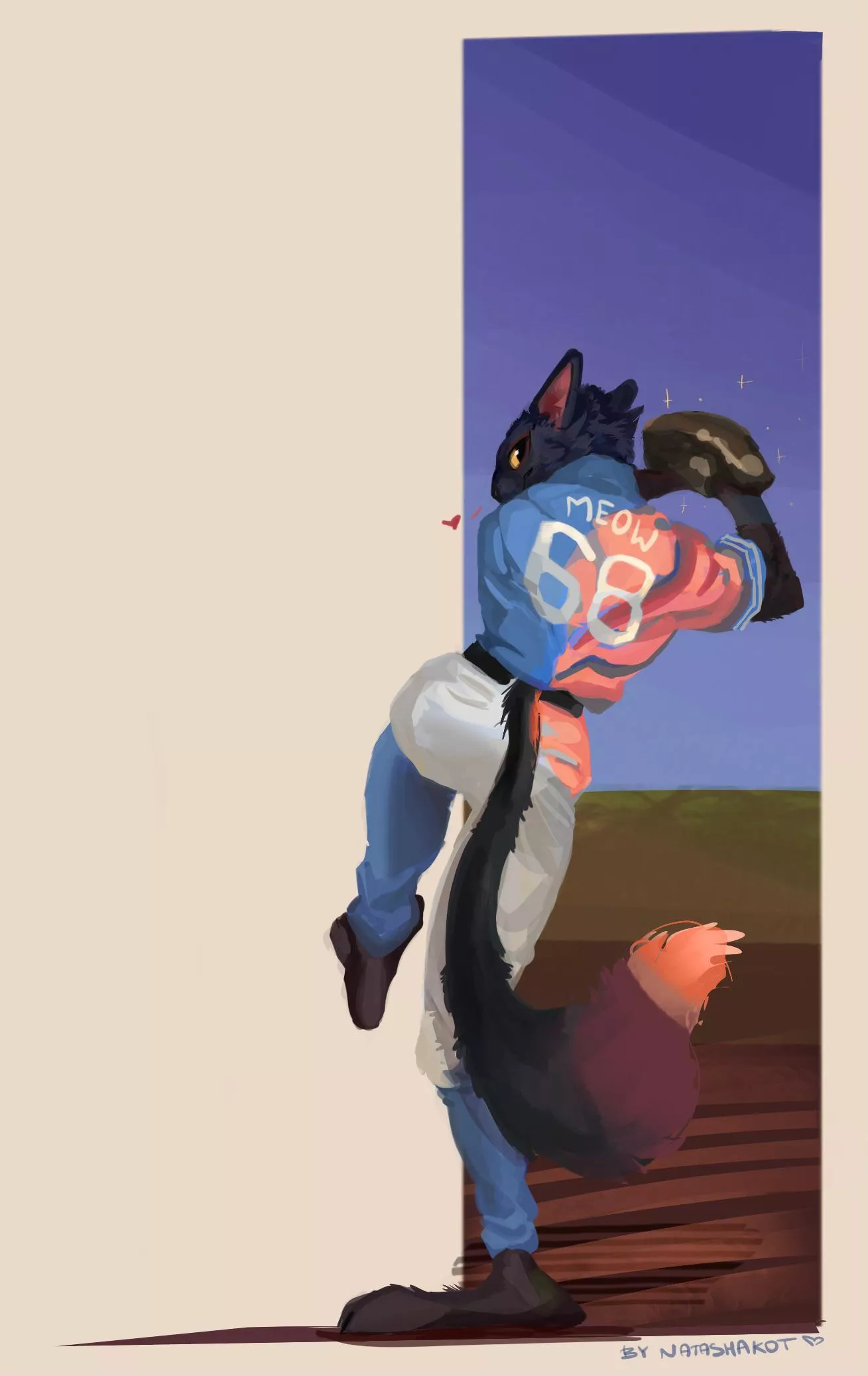 baseball kitty 🐈‍⬛