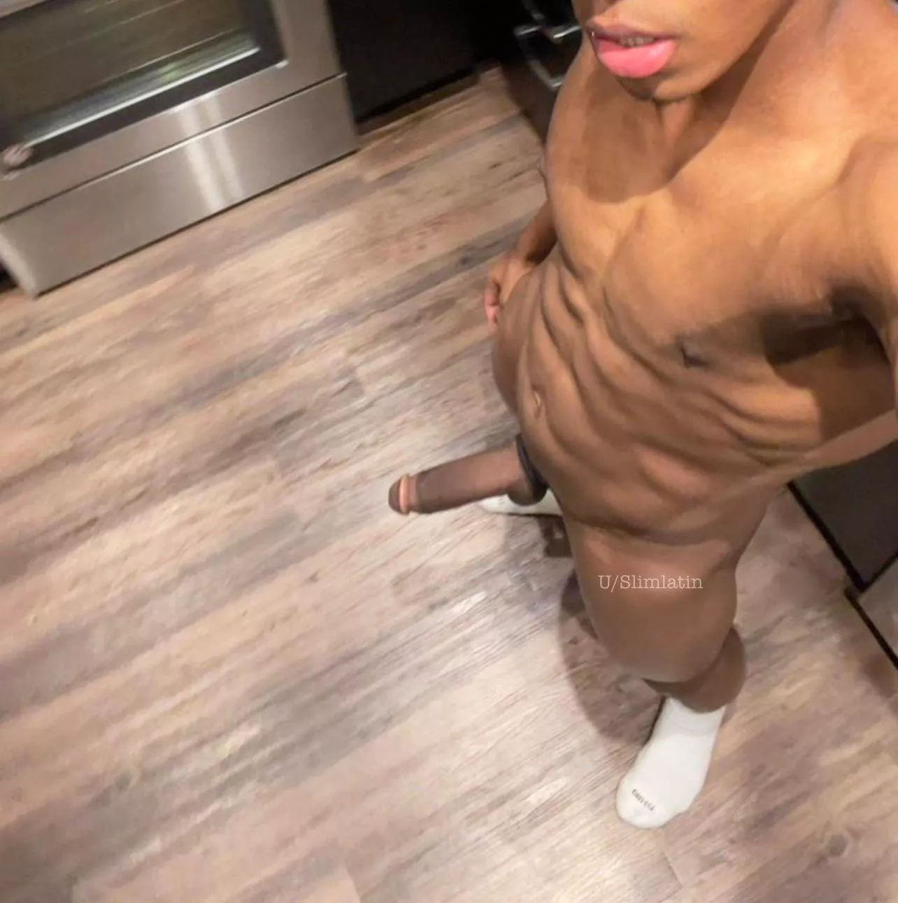 Dick out in the kitchen