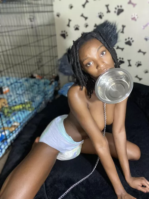 Feeding Time before changing time pleaseeee I promise I won’t bust my diaper open this time!!!