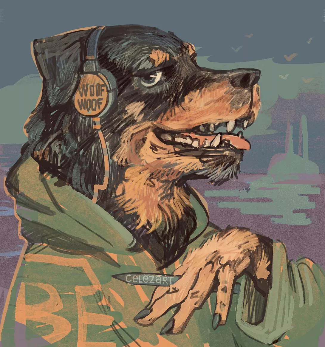 My self portrait as rottweiler [Celezart on Insta]