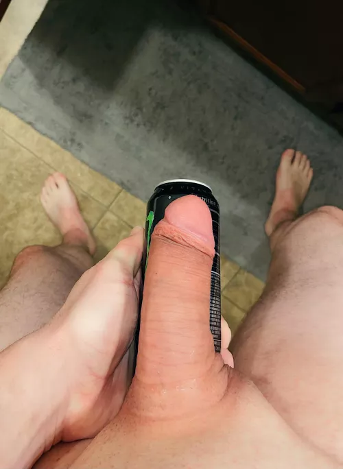 Soft compare with a monster can which is 7x7.66..