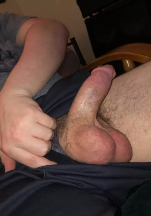 Admire my heavy nuts