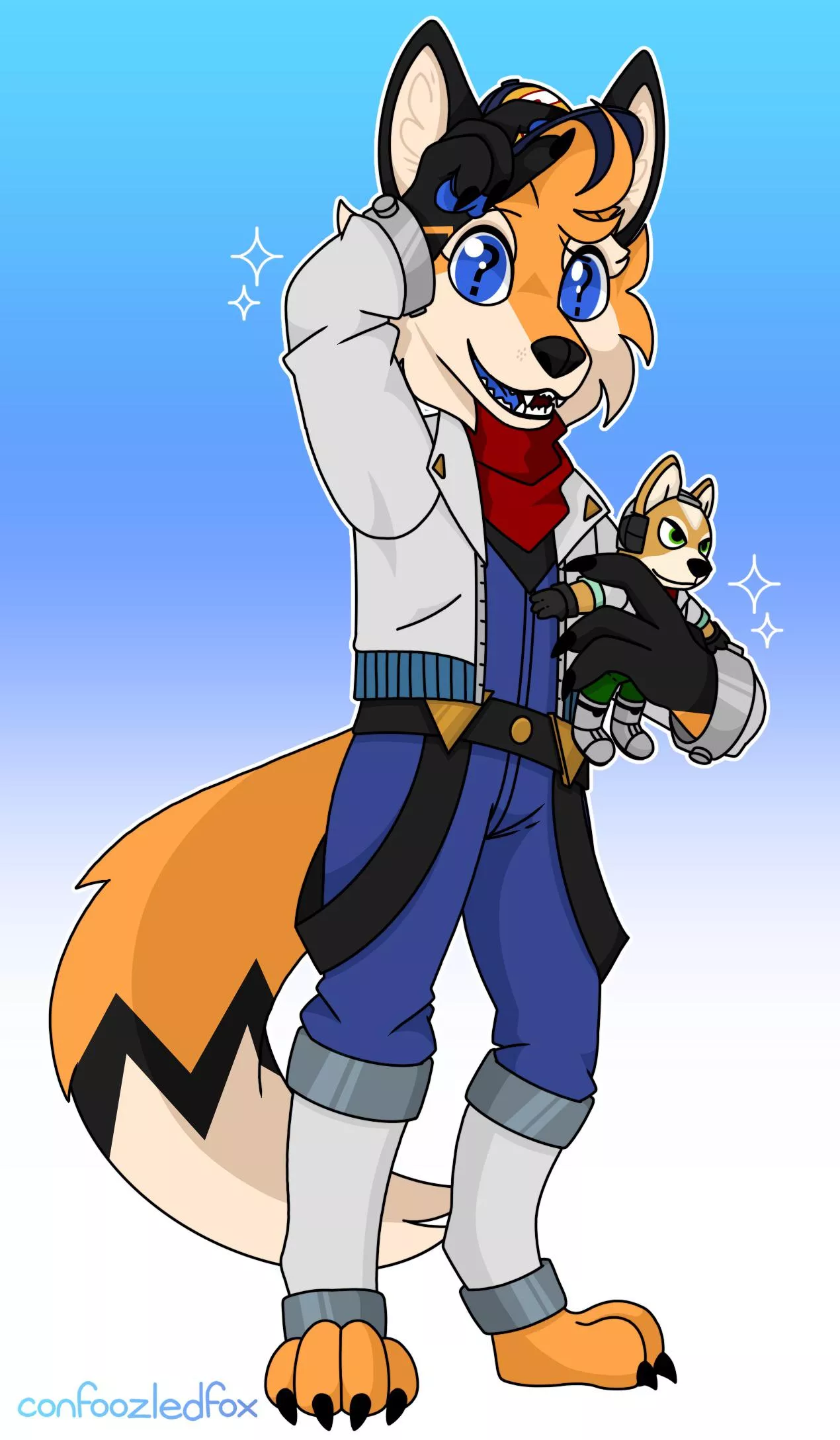 Confoozled says hello! (Art by me, confoozledfox)