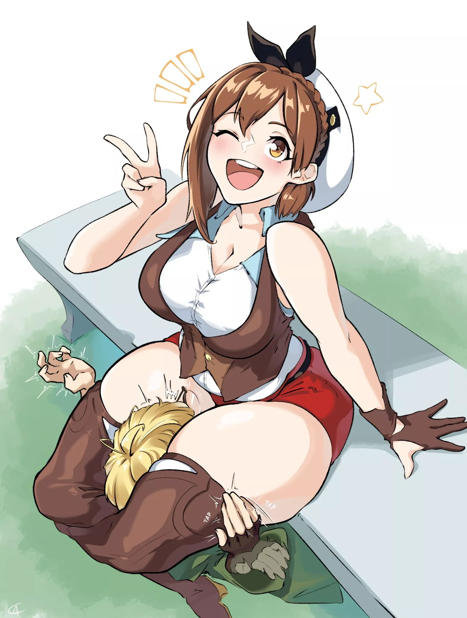 Crushed by Stout's thighs