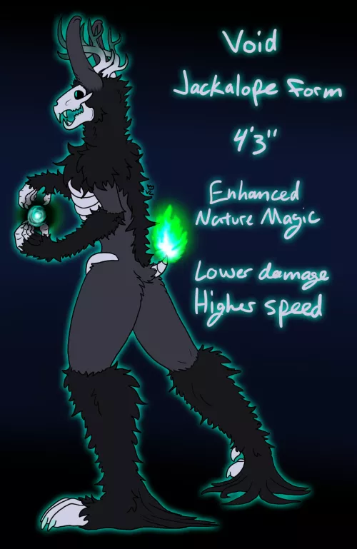 Drew my fursona Void as a bun bun (OC/Comms open)