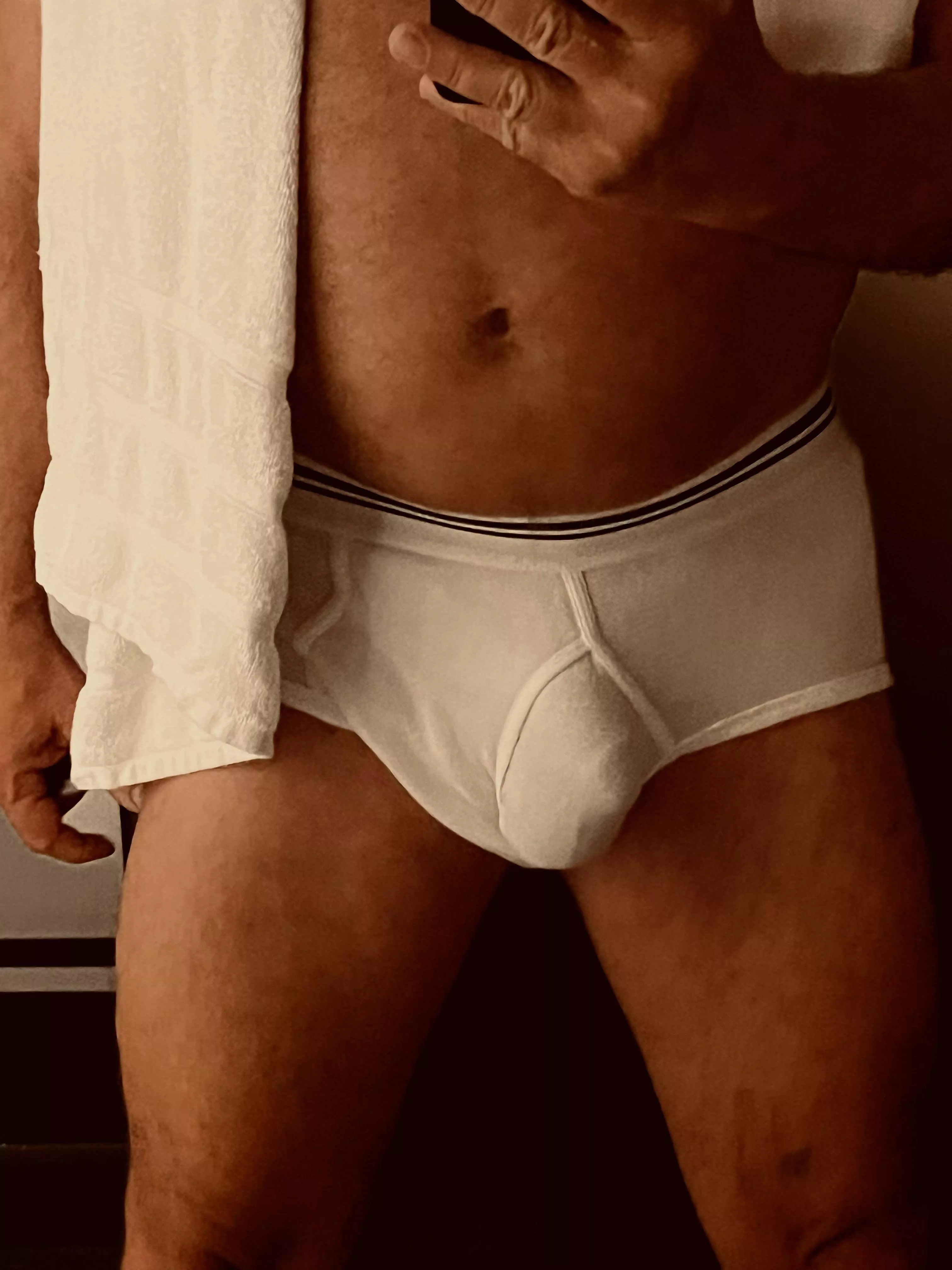 Getting ready to shave. 63