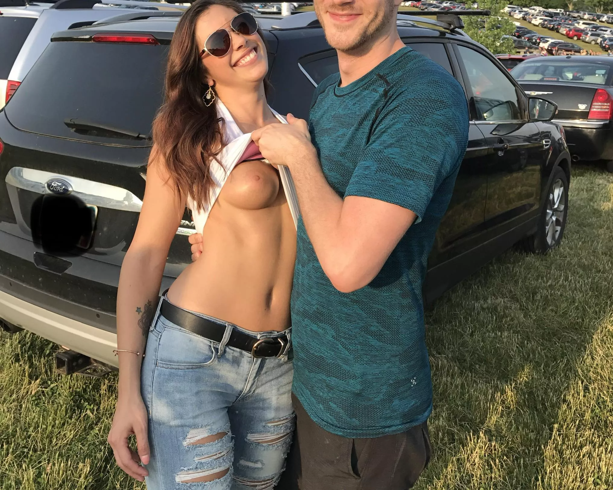 Hubby loves showing me off! We asked a random person to take a photo of us 🤭