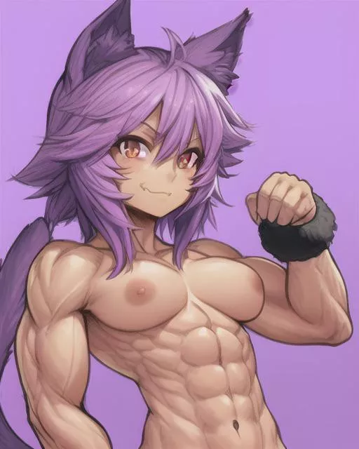 I learned from last time, here’s a BUFF catgirl