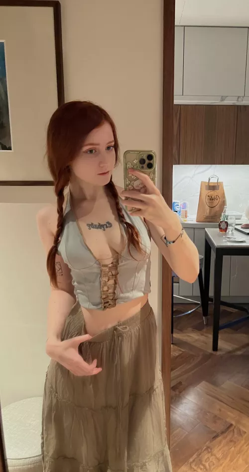 I love this outfit braless