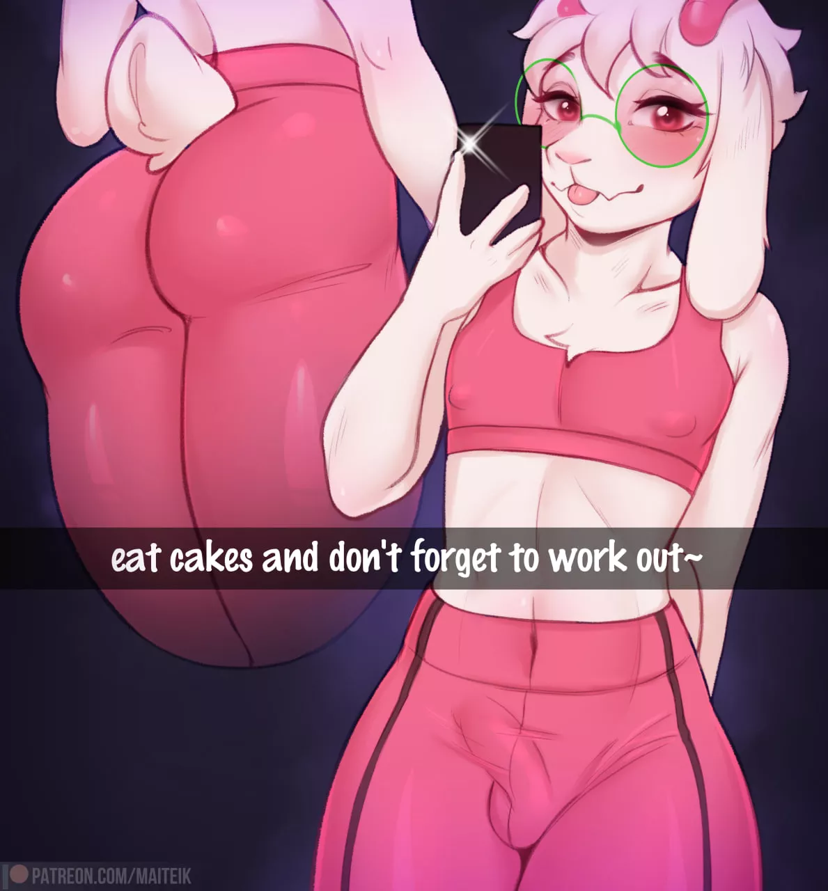 Imagine Ralsei as your fitness trainer~ [M] (maiteik)