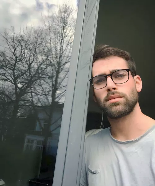 Me and some trees outside. And half a window.