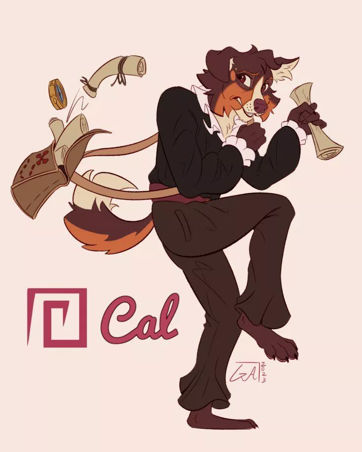 My pirate collie Cal, he’s the navigator of the crew :) Art by me 🍪 (@ArtsGalinn on Twitter)