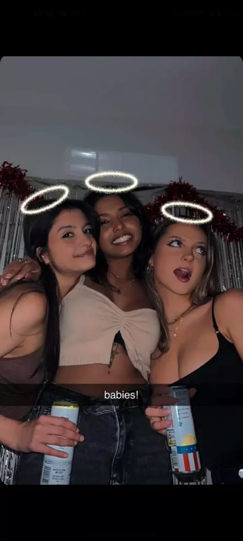 The girl on the right knows she has bigger tits