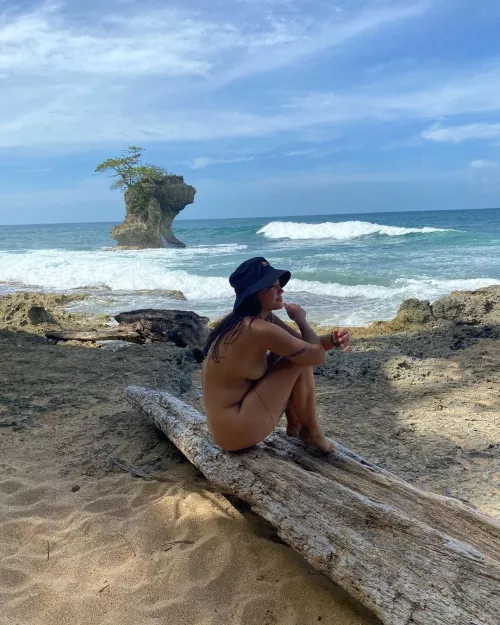 Unmanaged beach, but being naked on it makes all the difference.