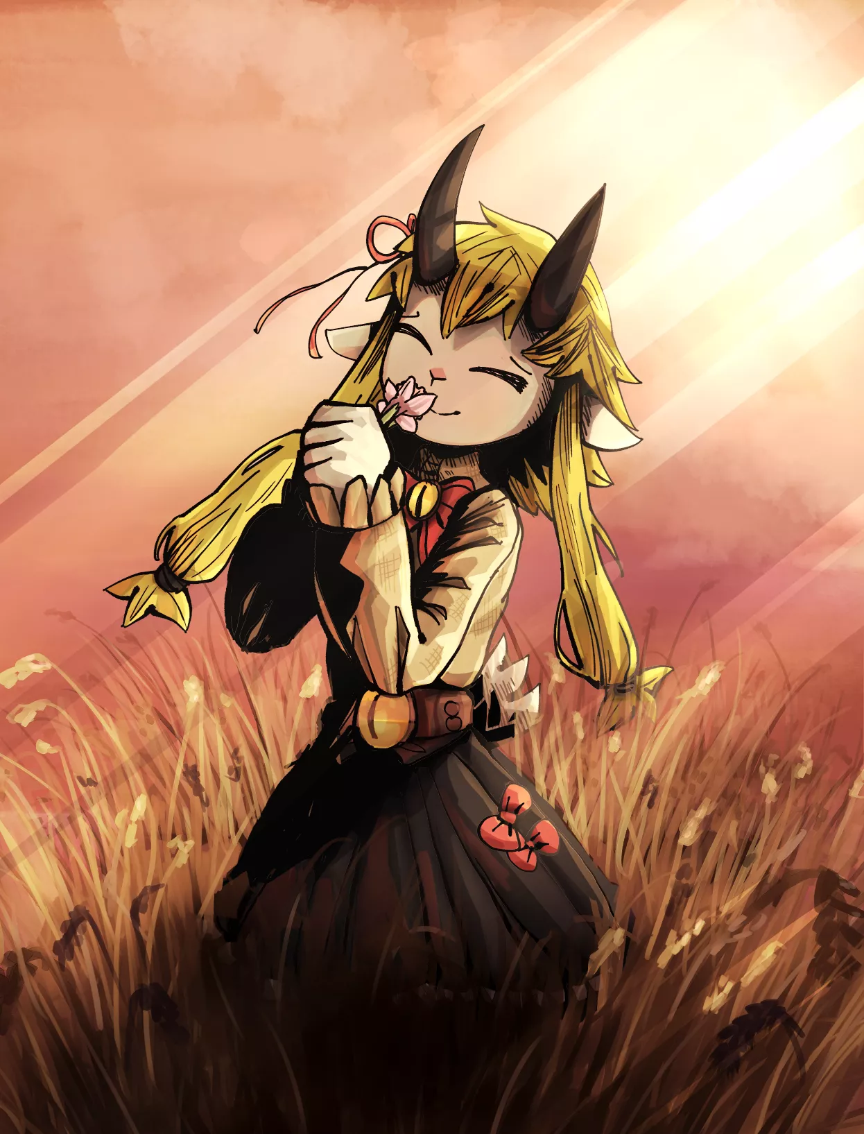 Goat in the field (Art by me)