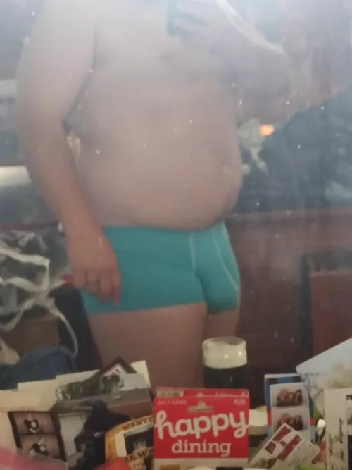 just getting dressed the other morning and looking at my bulge and just had to take a picture