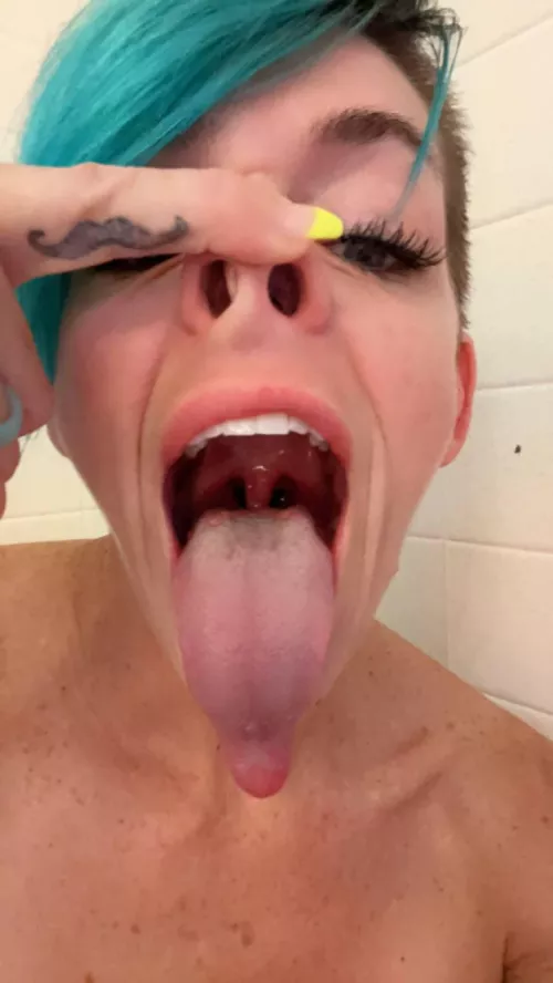 My throat is glistening from you