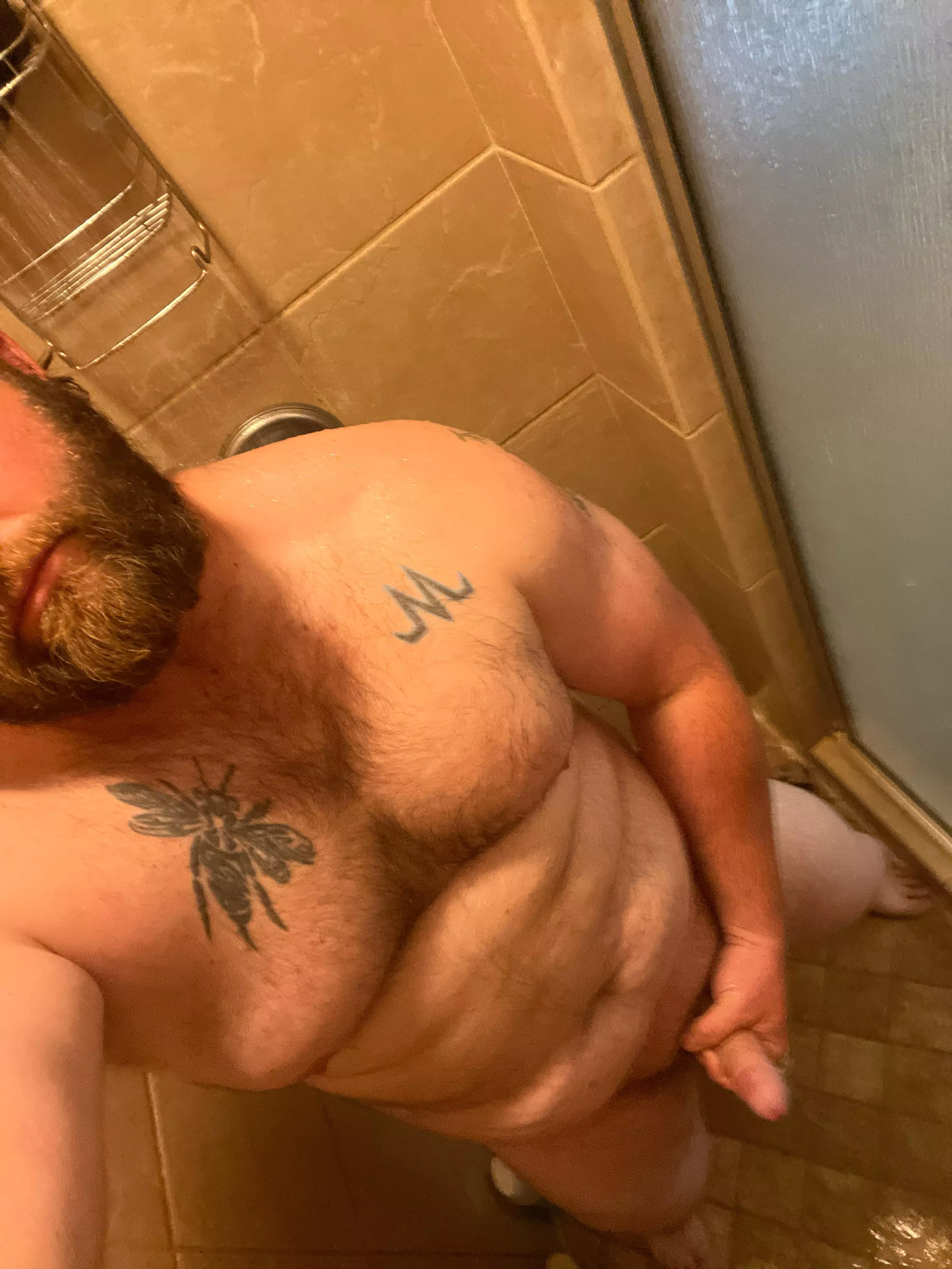 Right before I push it in your tight little hole