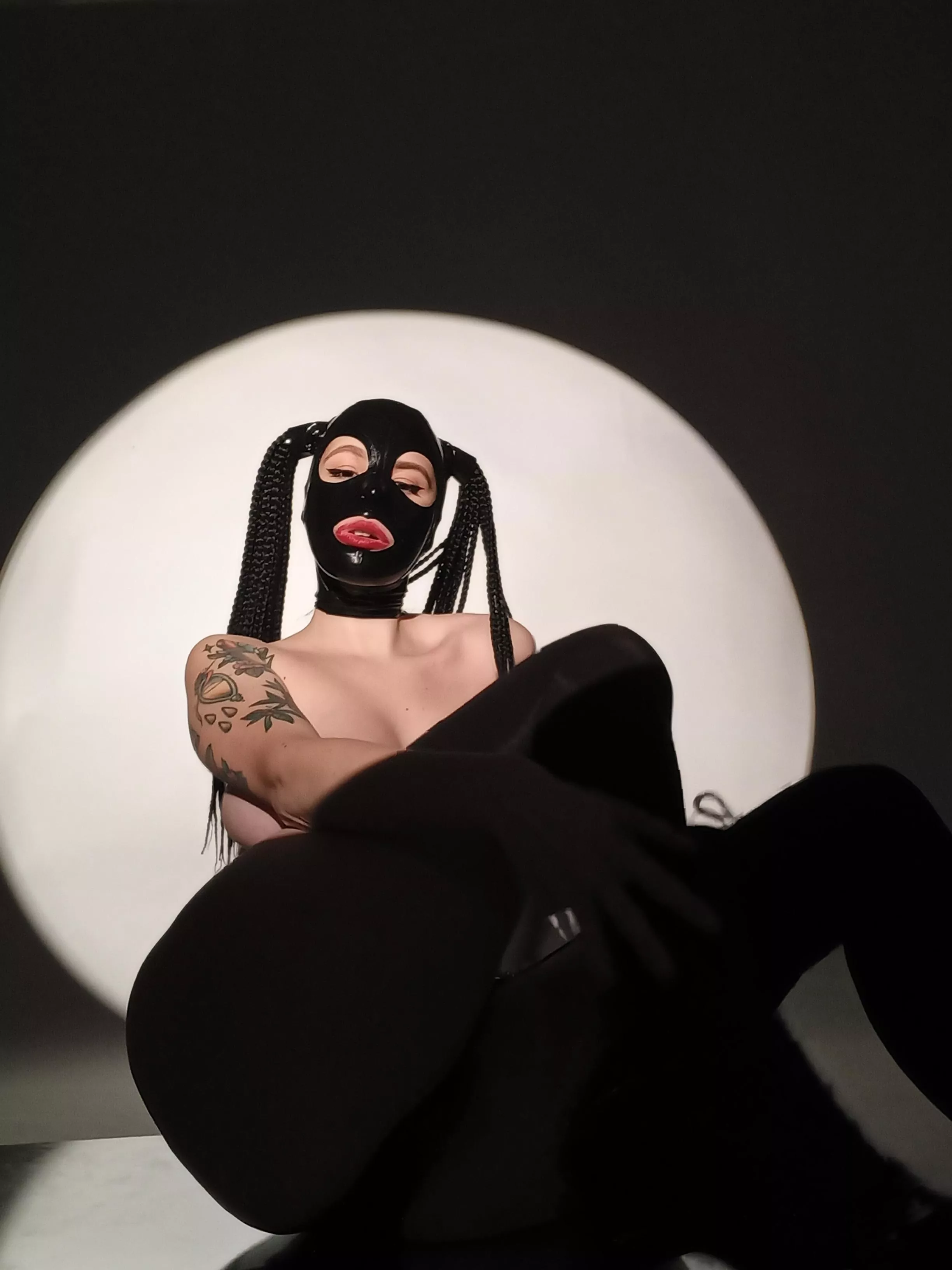 Sitting in the moonlight.