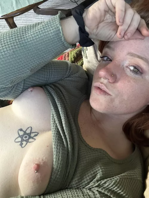 Sunbathing in the evening