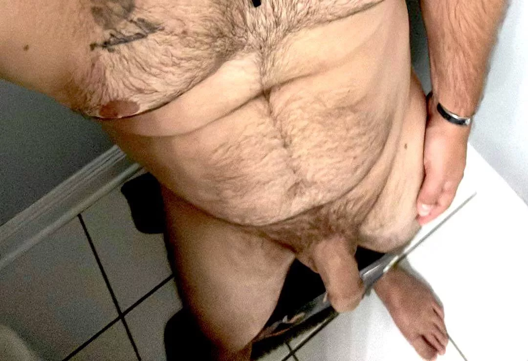Sunday morning showing my uncut and dad bod