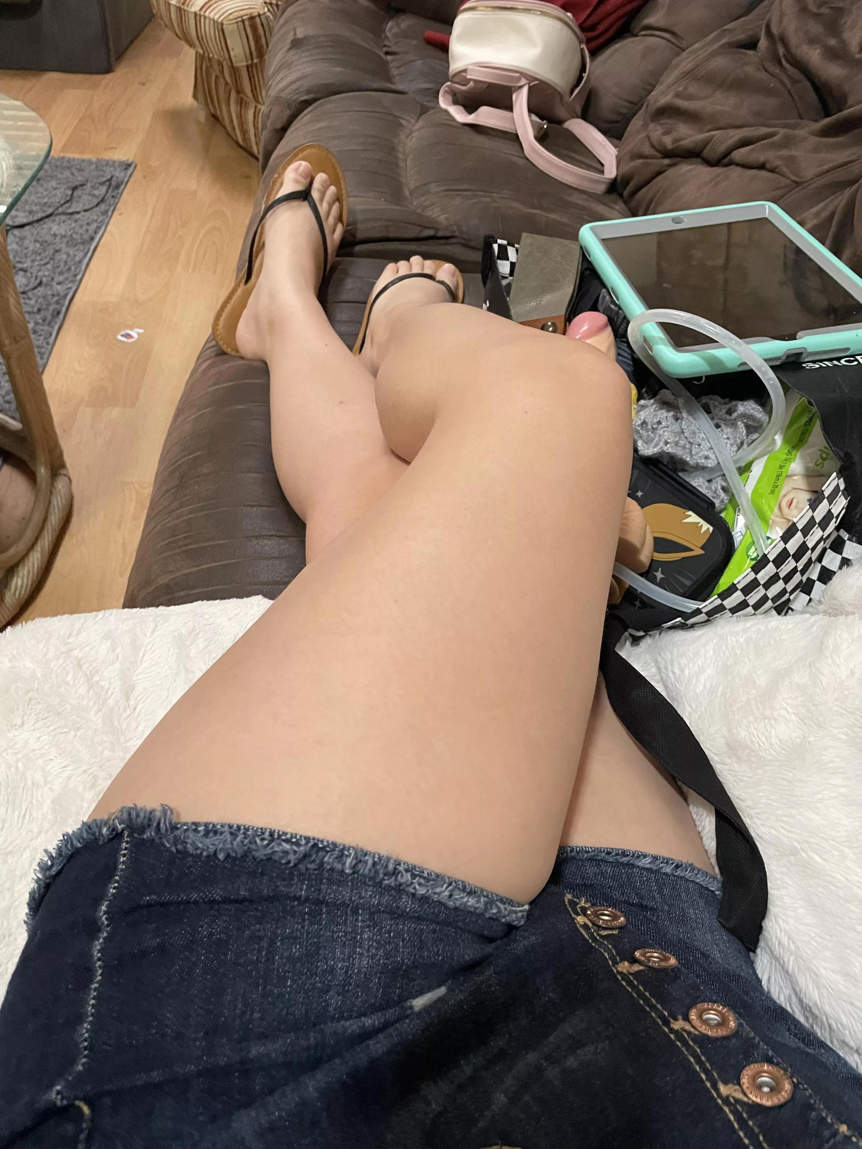 Thought I looked cute, waiting on the couch for my bestie!