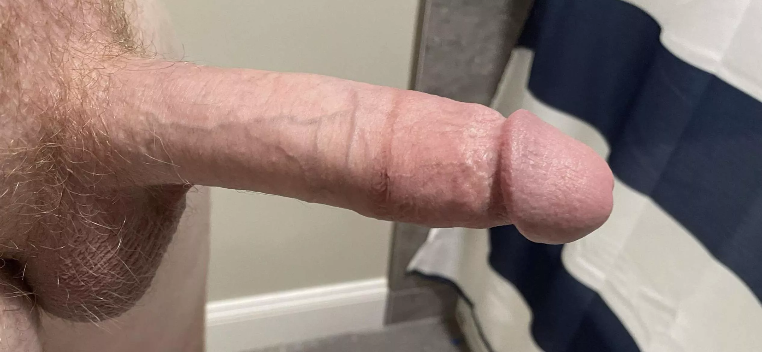 Up close shot of my long, ginger cock. Anyone wanna help me finish?