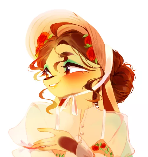 A flower lady ! (art by me @pegasister506 on twitter uqu)