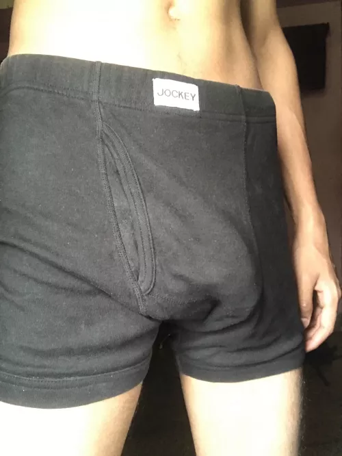 Alone at home and bulging