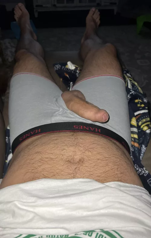 Anyone care for some uncut cock in boxer briefs?