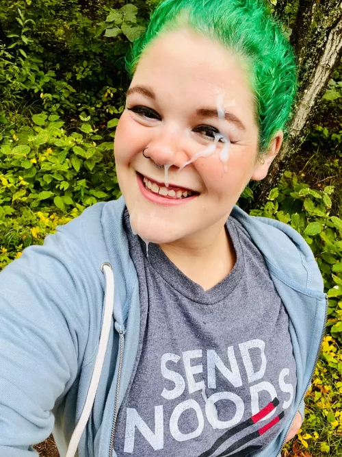 Can we go for a hike and you cover my face?