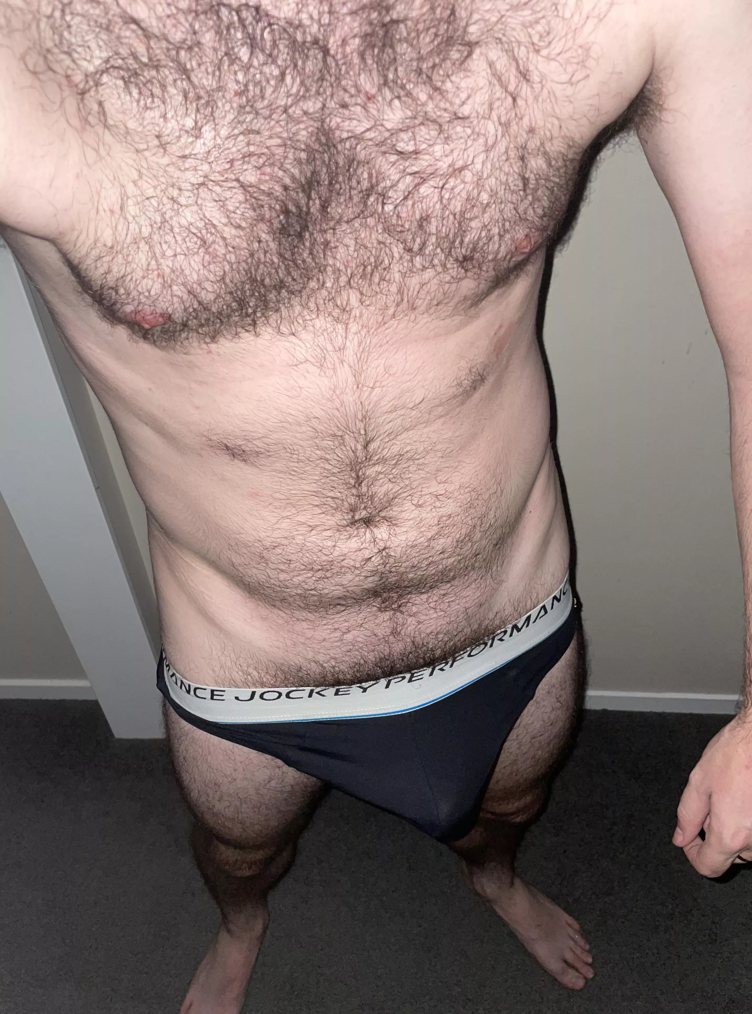 Chest hair and my skimpy briefs
